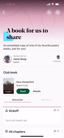 Invite to annotation club