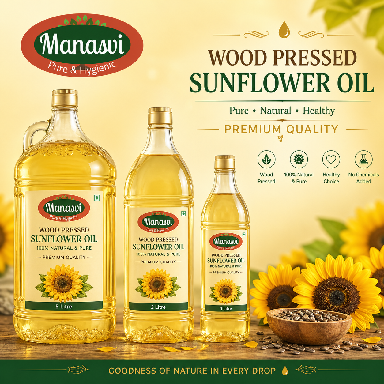 Wood Pressed Sunflower Oils