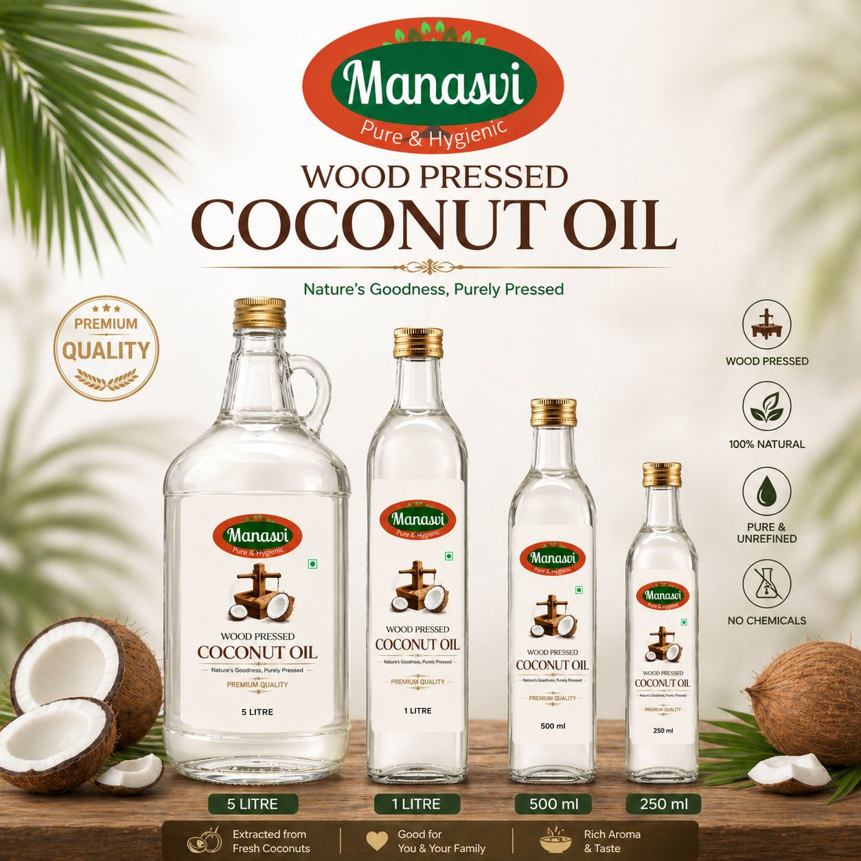 Wood Pressed Coconut Oil