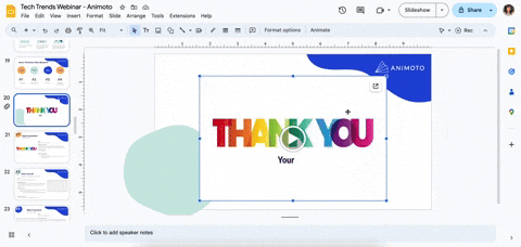 How to customize your video in Google Slides