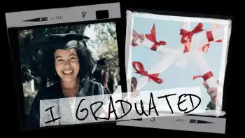 Video template for celebrating the graduate