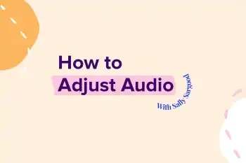 how to adjust audio in video