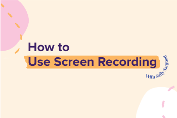 How to use screen recording