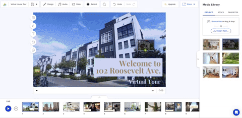 How to add your own photos and videos to a virtual house tour video