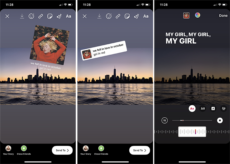 add music to video instagram