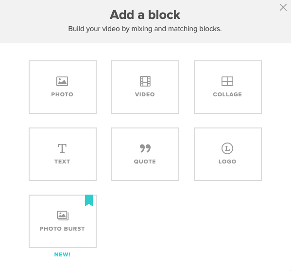 animoto alternatives - add a block