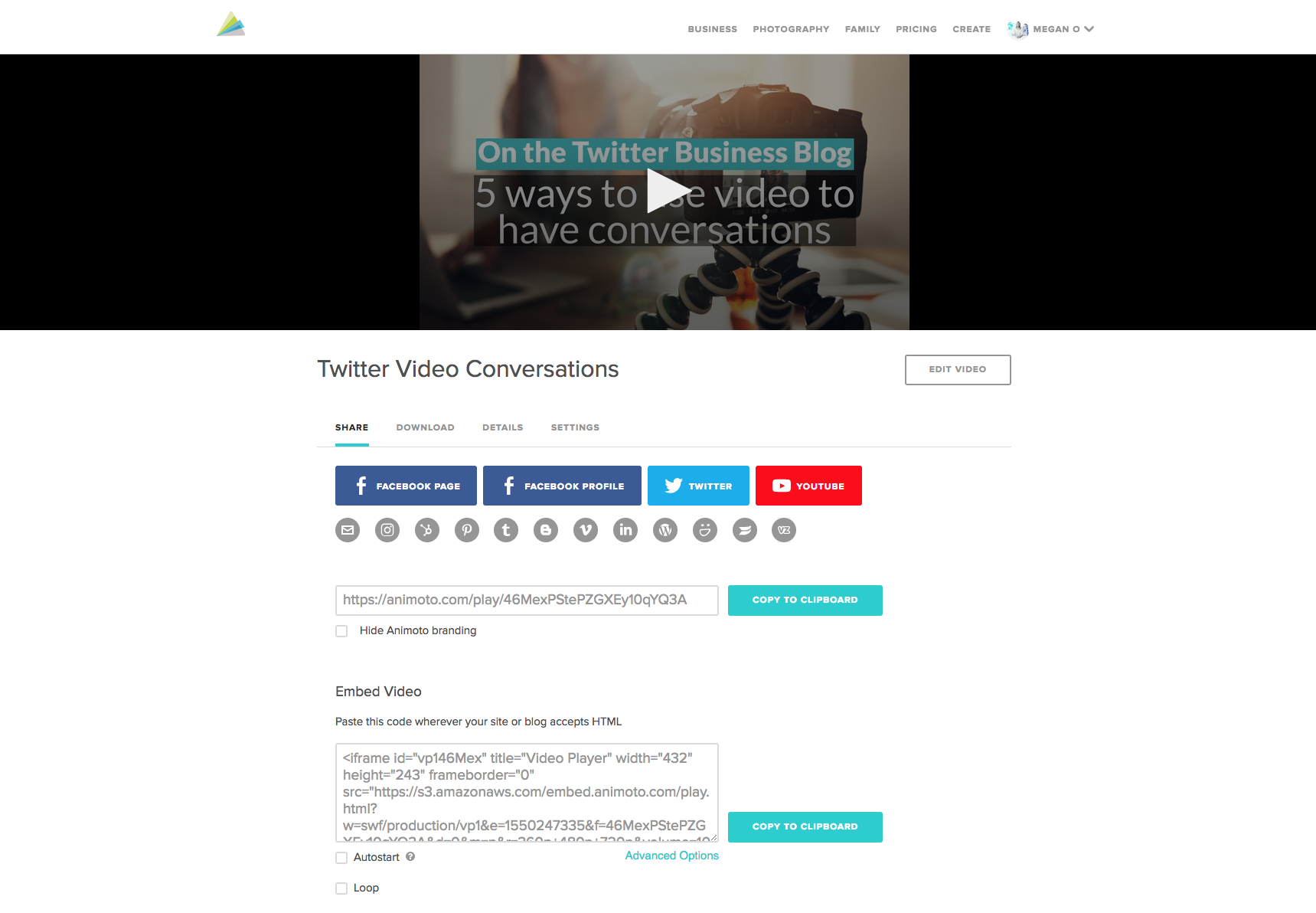 embedded video website