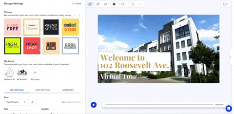 how to apply your brand to a virtual tour video in Animoto