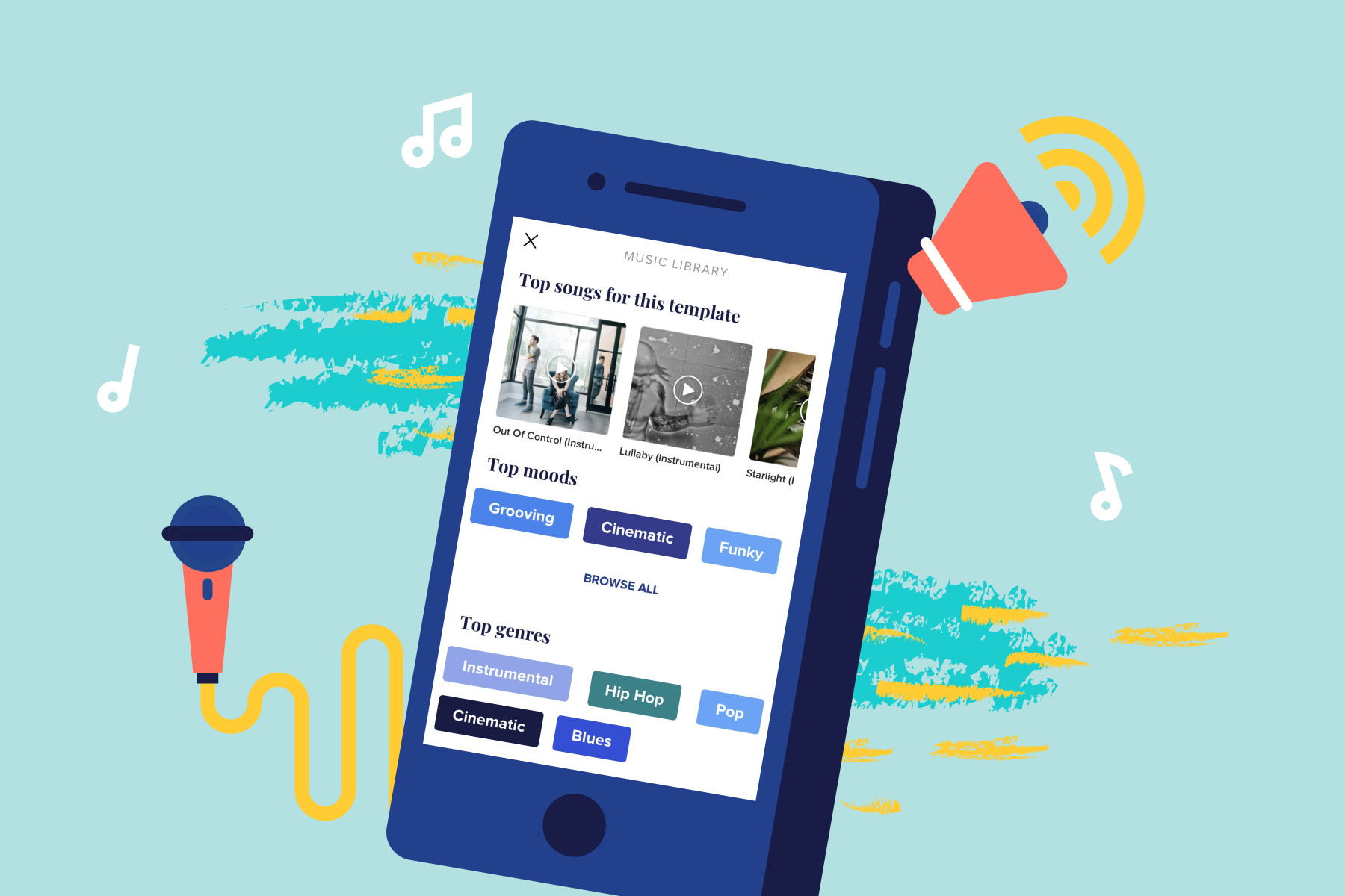 music library - Animoto