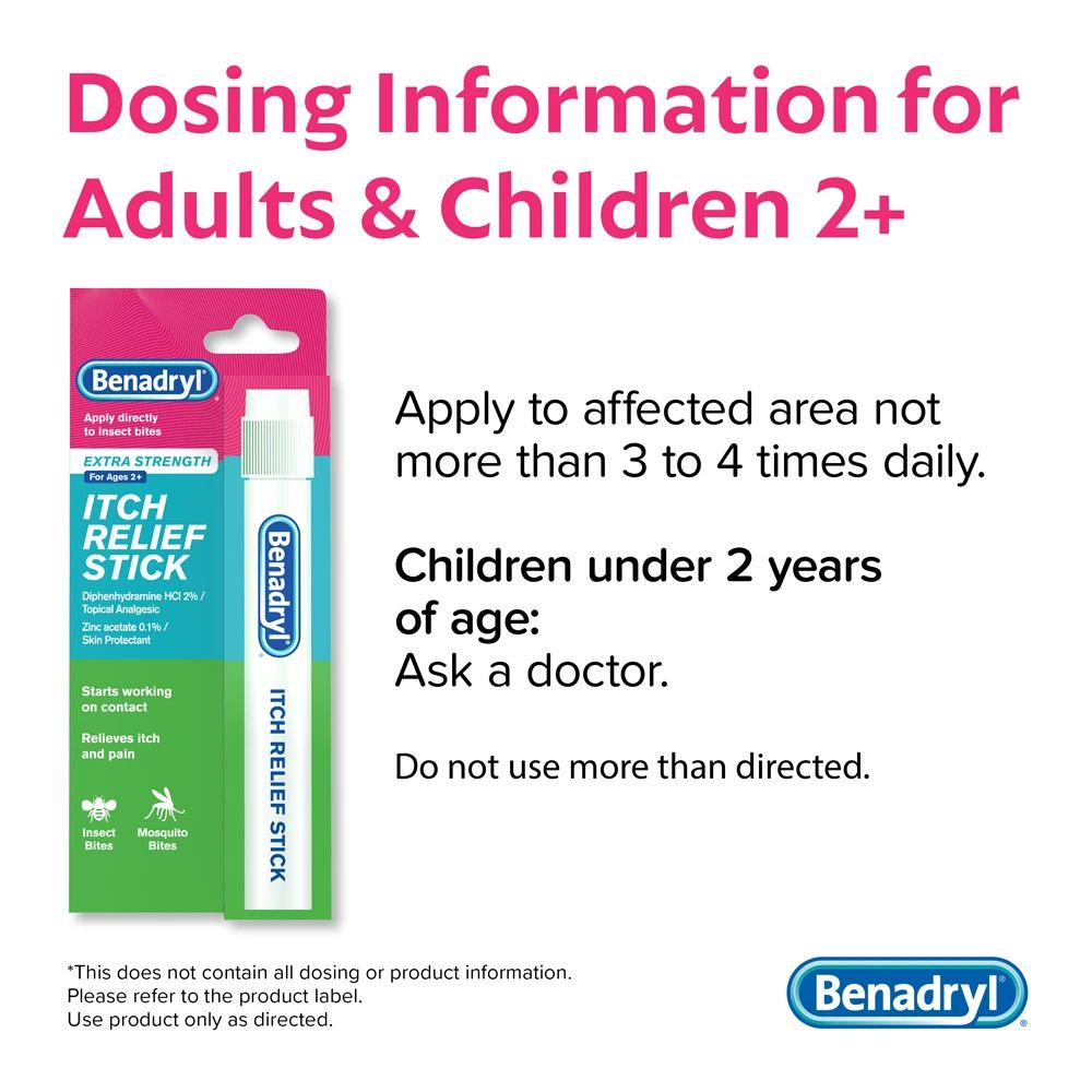 BENADRYL® Extra Strength Itch Relief Stick Dosing Information