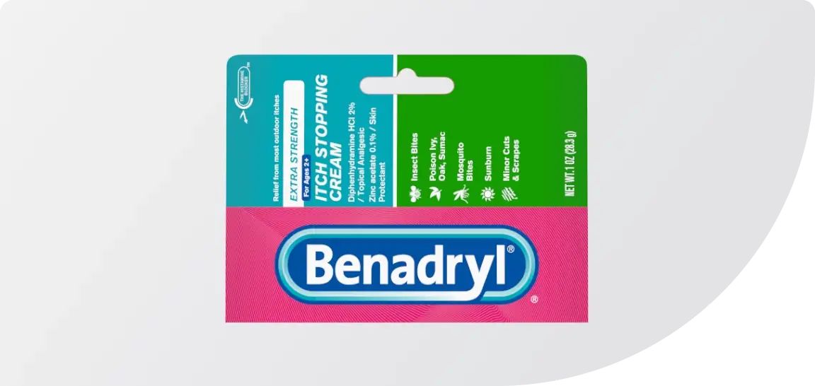 Benadryl topical product for itchy skin
