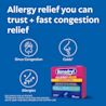 BENADRYL® Allergy Plus Congestion  box with text highlighting relief for sinus congestion, colds, and allergies. Instructions for use included.