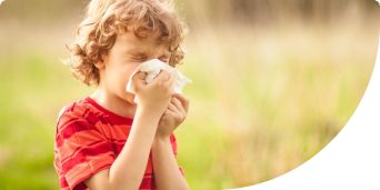 Young child with allergies