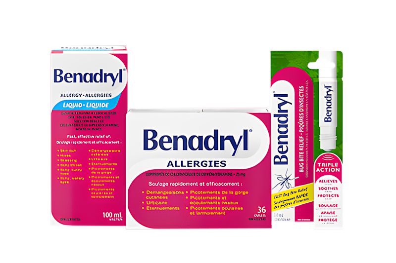 Un groupe de produits Benadryl