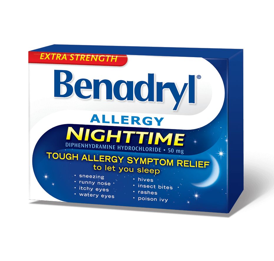 Benadryl's Extra Strength Allergy Medicine for Nighttime