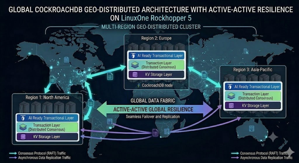 CockroachDB IBM LinuxONE Rockhopper 5 reslient AI infrastructure image2
