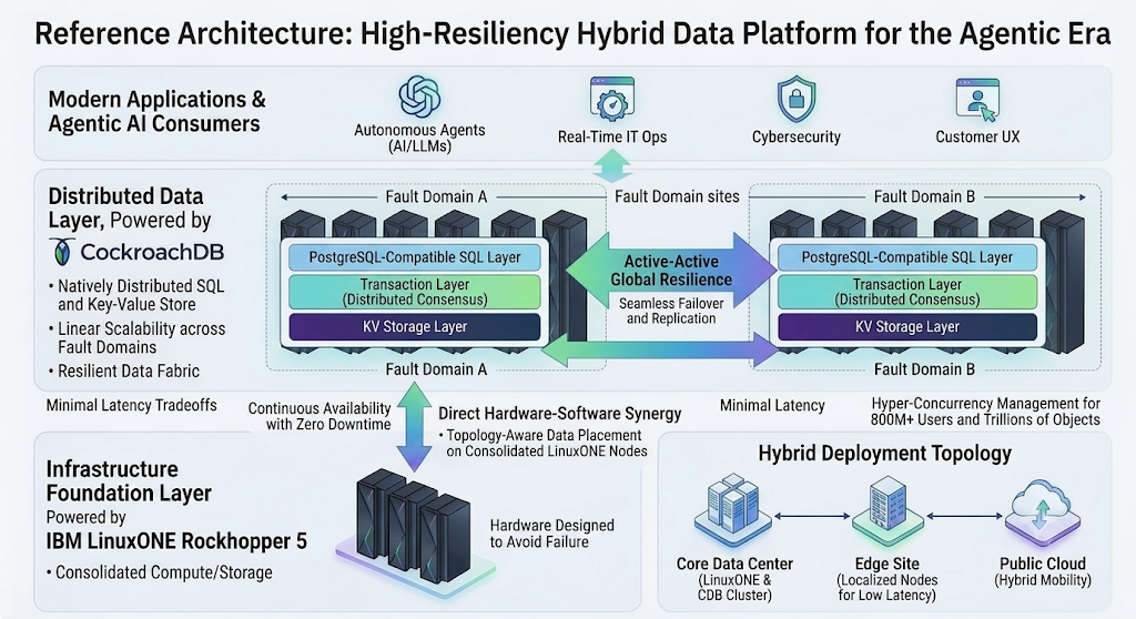 CockroachDB IBM LinuxONE Rockhopper 5 reslient AI infrastructure image1