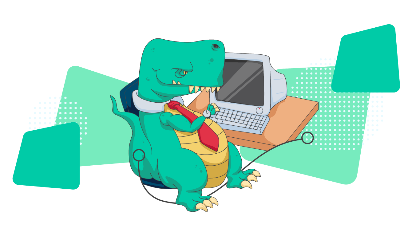 Recruitment Dinosaur Illustration