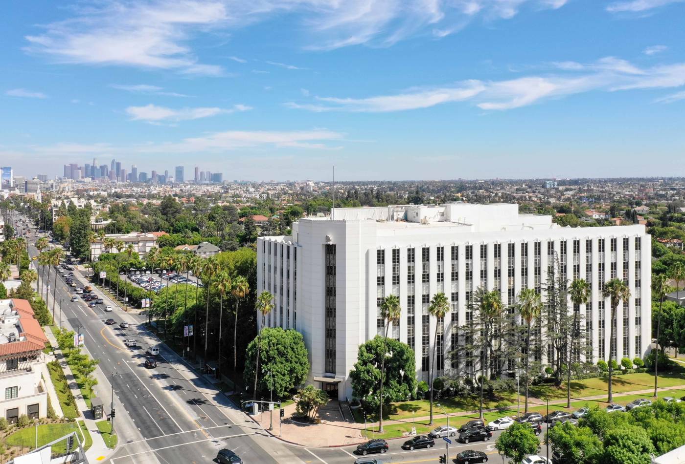 On a four-acre site along Wilshire Boulevard in Los Angeles, we're working to convert the historic Farmers Insurance building to 63 condominiums, while also designing eight new townhomes over two levels of subterranean parking.