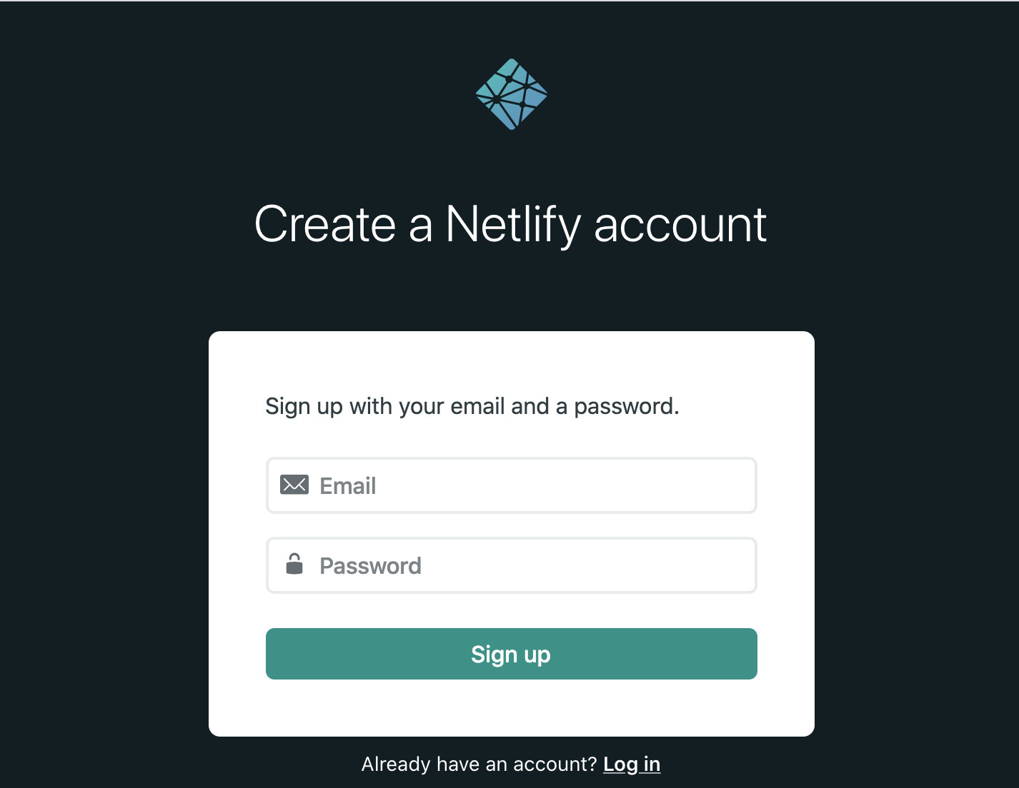 Crear cuenta en hosting gratuito netlify