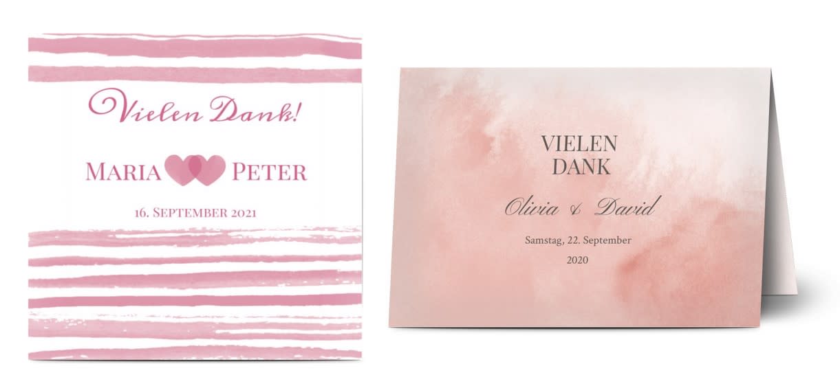 Danksagung Hochzeit: Texte & Ideen für Dankeskarten