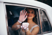 Autospiegel-Deko Just Married Autodeko Hochzeit