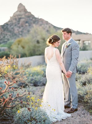 Traumhafte Hochzeitskarte Mit Brautpaar Zu Zweit Herzlichen