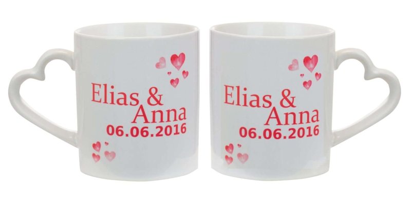 Herz Tassen 2er Set Ja Sager Ja Sagerin Amazon De Kuche Haushalt