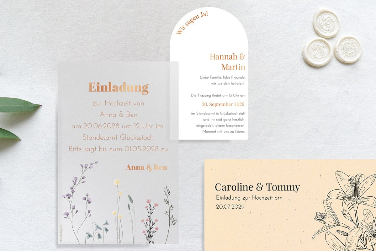 Hochzeitseinladung Text 50+ Mustertexte & Sprüche für Einladungskarten