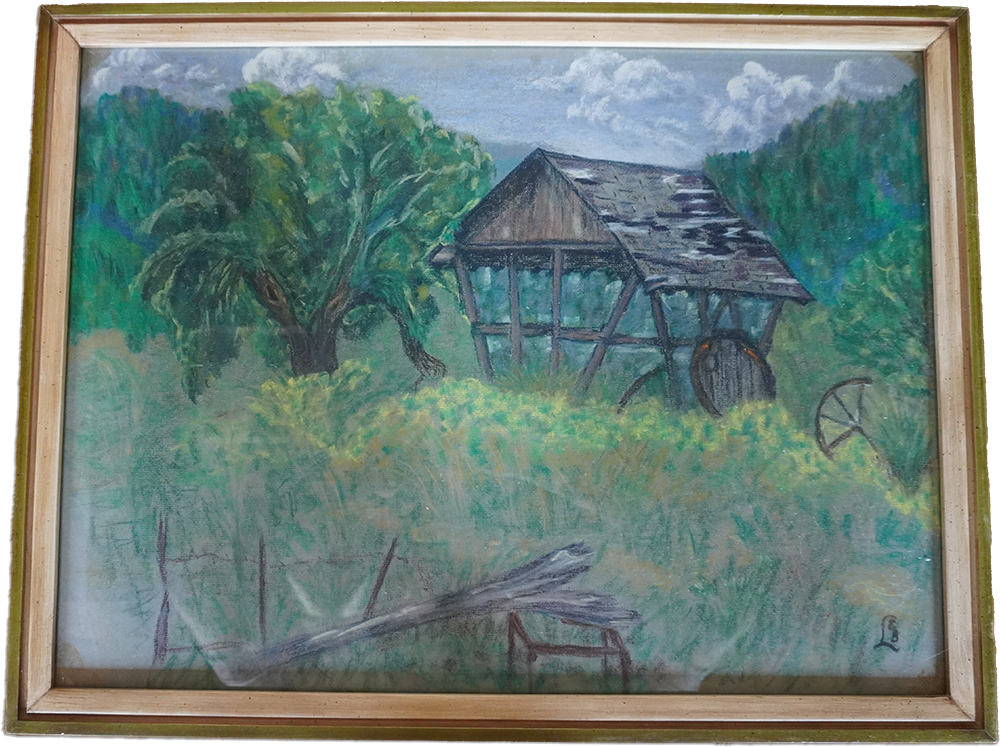 Old Water Mill - Rustic Landscape Painting