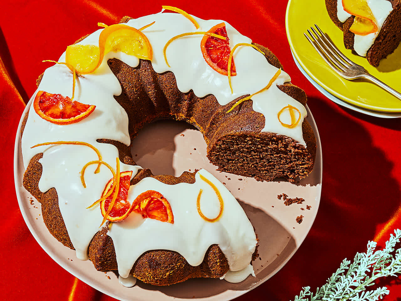 Chocolate Cake with Citrus Yogurt Glaze