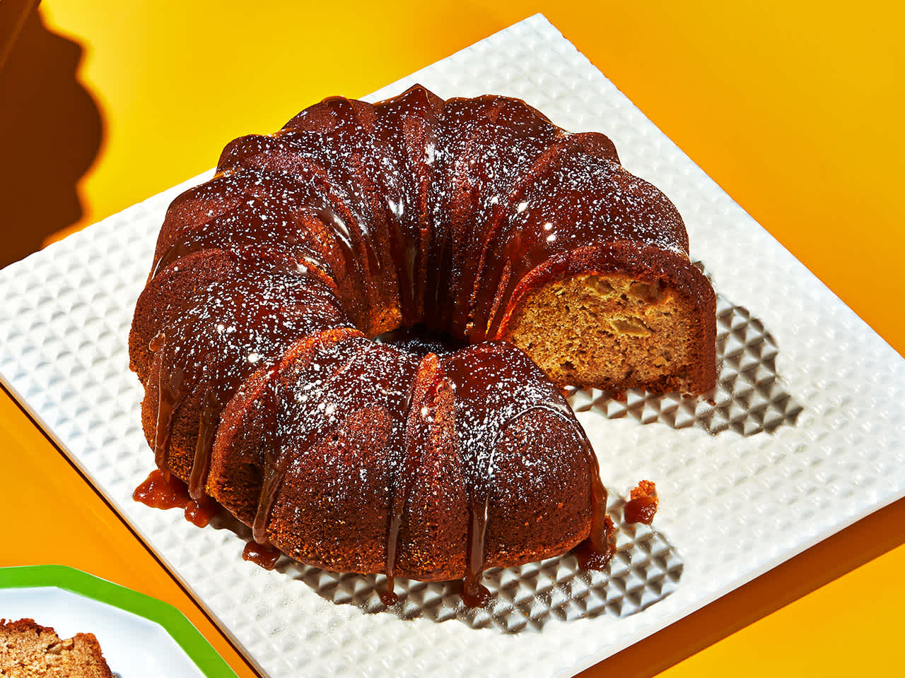 Apple Bundt Cake with Brown Sugar Glaze