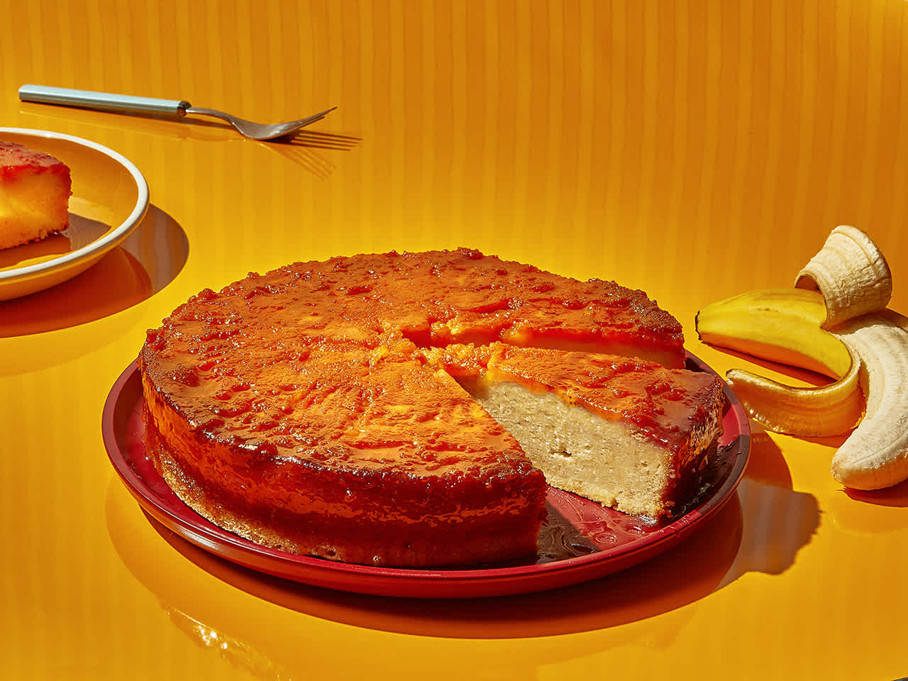Bananas Foster Upside Down Cake