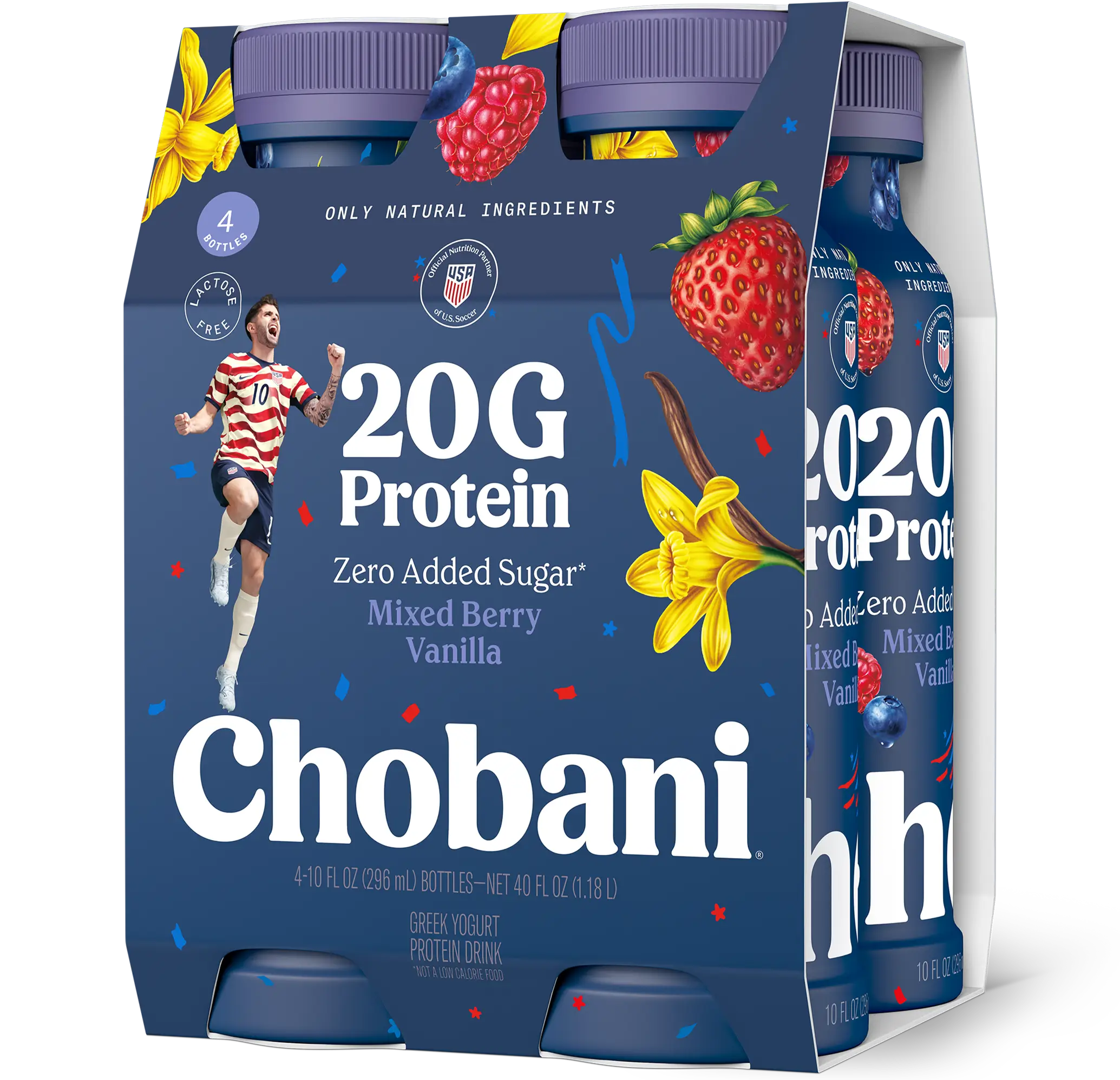 20G High Protein Greek Yogurt Drink Mixed Berry Vanilla