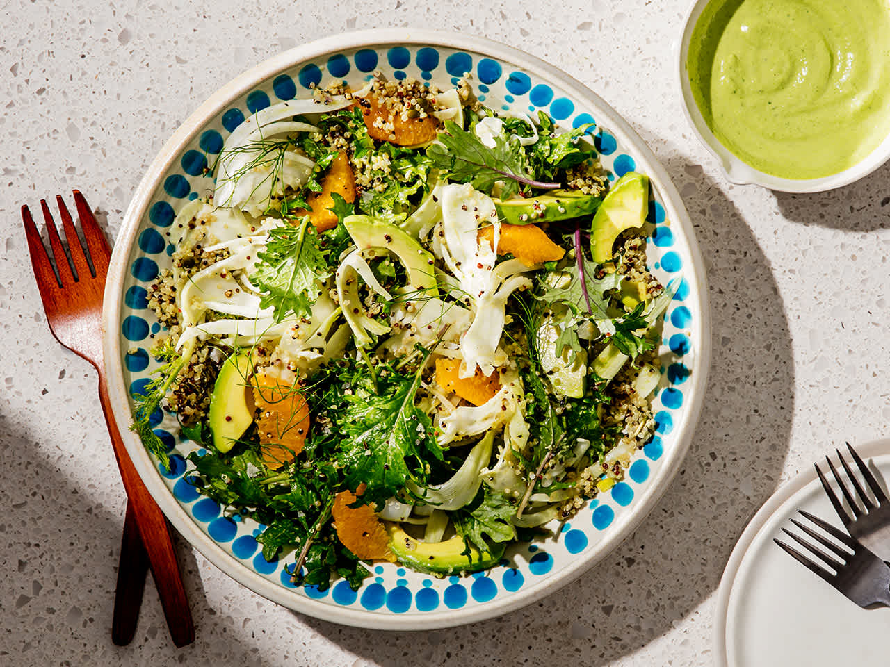 Kale Salad with Creamy Herb Dressing