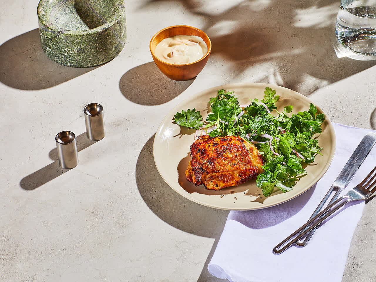 Ashleigh's Zesty Ginger Chicken with Herb Salad