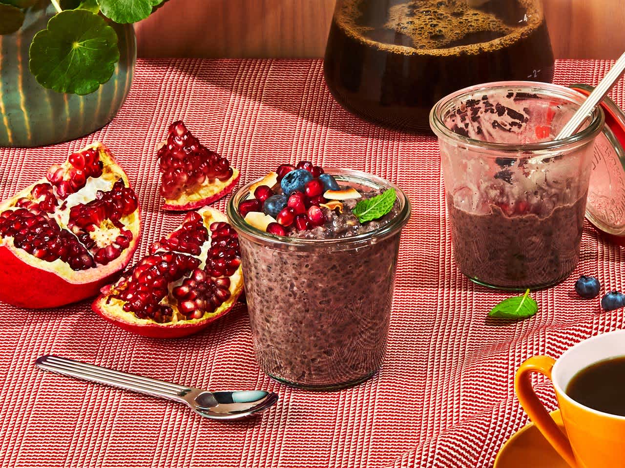 Blueberry Pomegranate Overnight Oats
