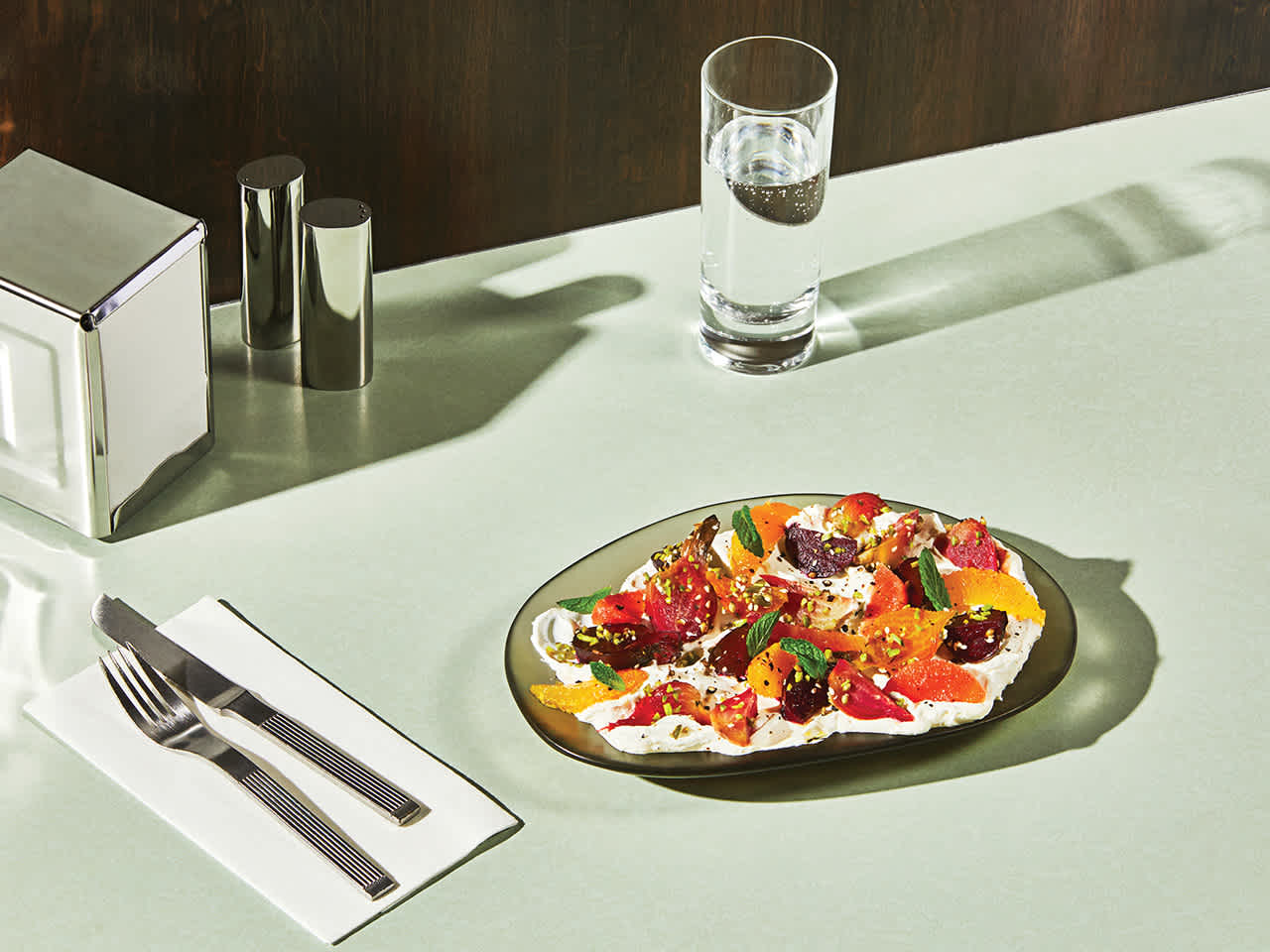 Roasted Beets and Labneh with Citrus Dressing