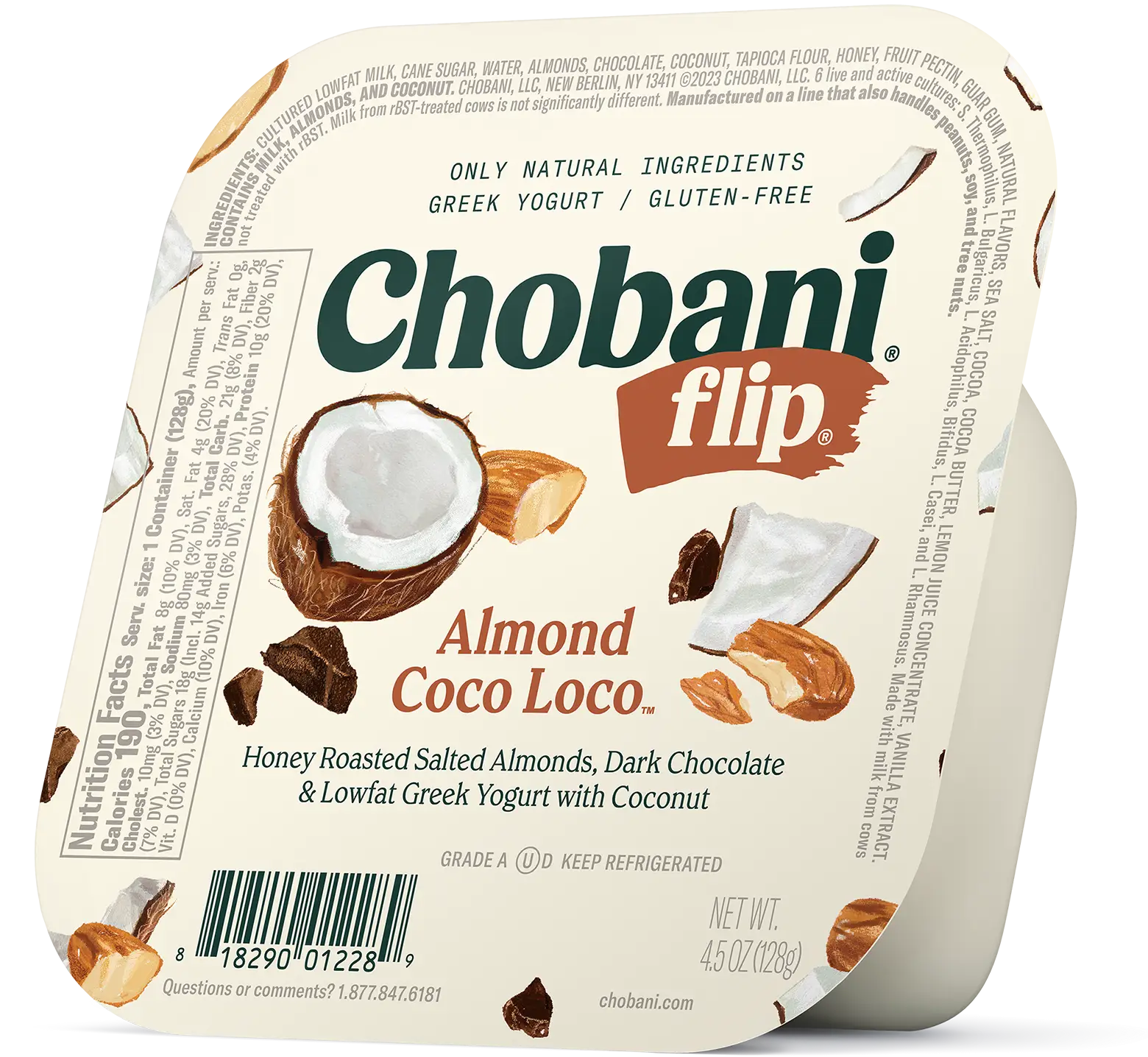 Chobani, Flip Almond Coco Loco Low-Fat Greek Yogurt, 5.3 oz