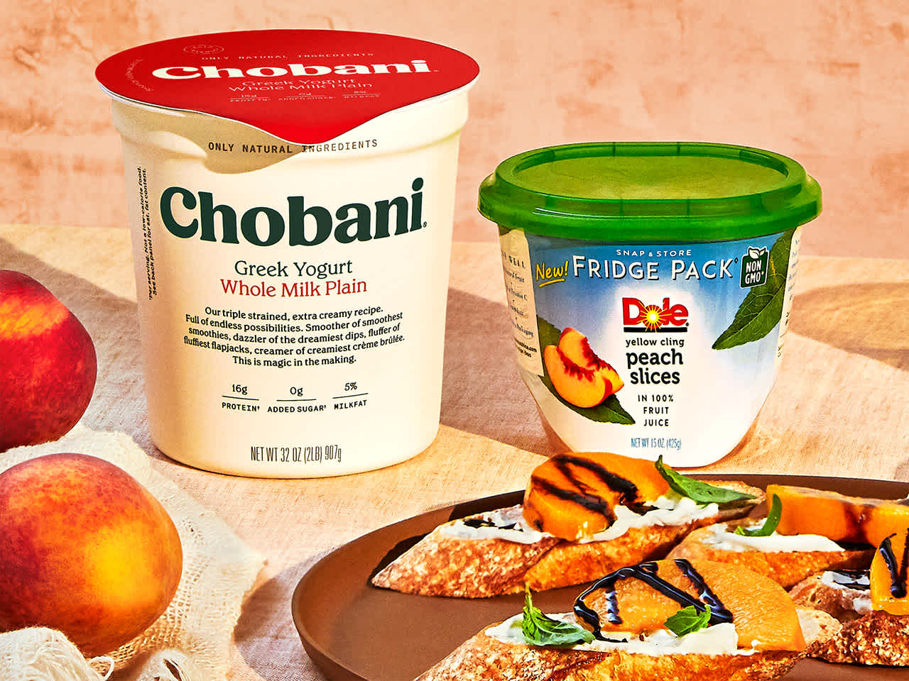 Peach and Balsamic Crostini