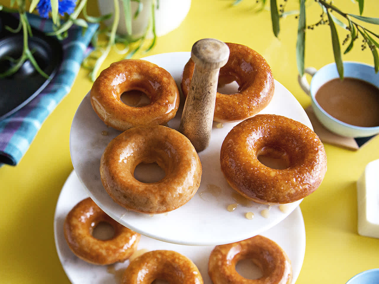 Baked Apple Cider Doughnuts with Maple Glaze