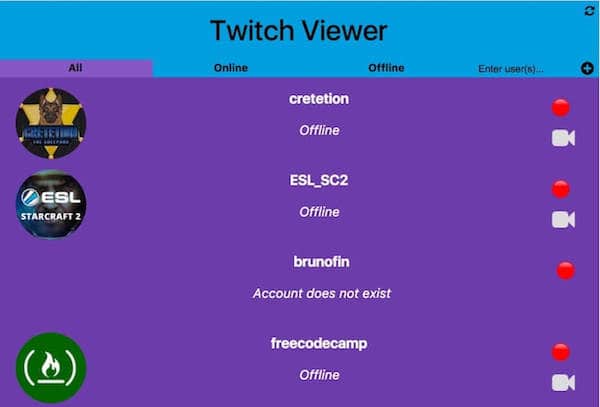 Twitch.tv viewer v1.1 with ability to add new users