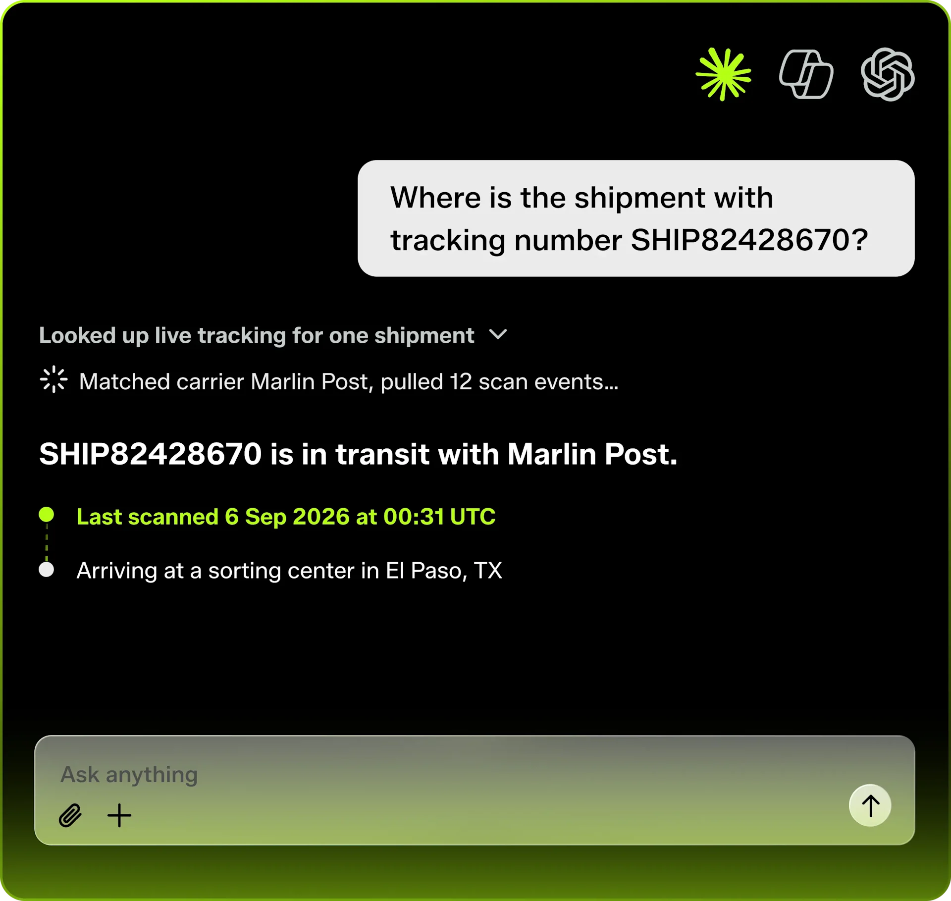 MCP search for any order