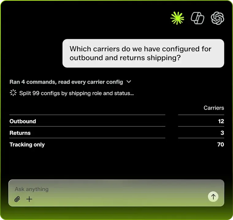 MCP check carrier setup