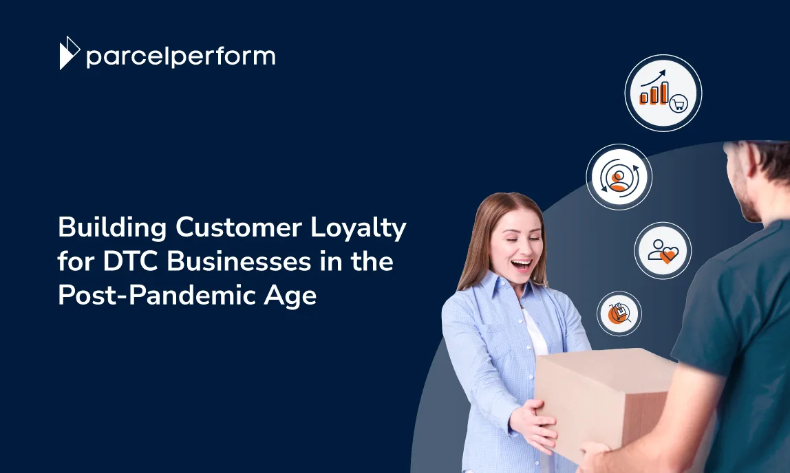 Customer receiving box from delivery man customer loyalty parcel perform