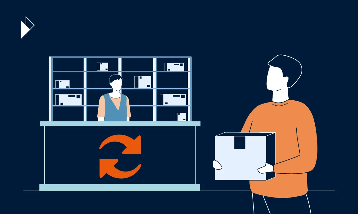 Person returning an item in store. How Parcel Perform can aid in digitalization of returns and improve the whole process.  