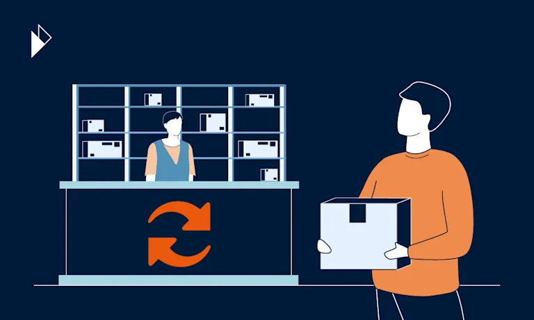 Person returning an item in store. How Parcel Perform can aid in digitalization of returns and improve the whole process.  
