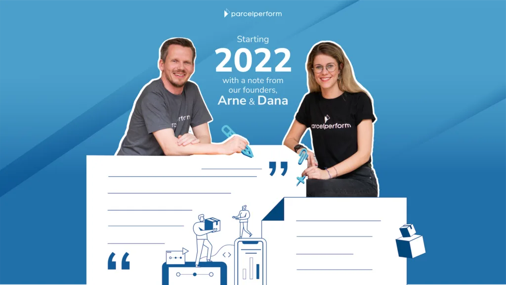 Parcel Perform CEO Arne Jeroschewski, CCO Dana von der heide rebrand their company in line with new branding guidelines