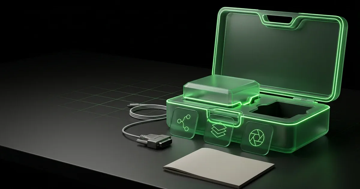 A glowing green case with Best Profound Alternatives for E-commerce Brands (2026) icons and a cable