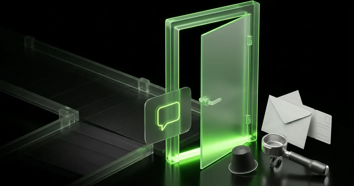 A branded tracking page: the untapped e-commerce retention lever with a glowing green door, mail
